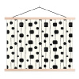 Grafisch - Modern - Zwart textielposter latten blank klein 122 -3d