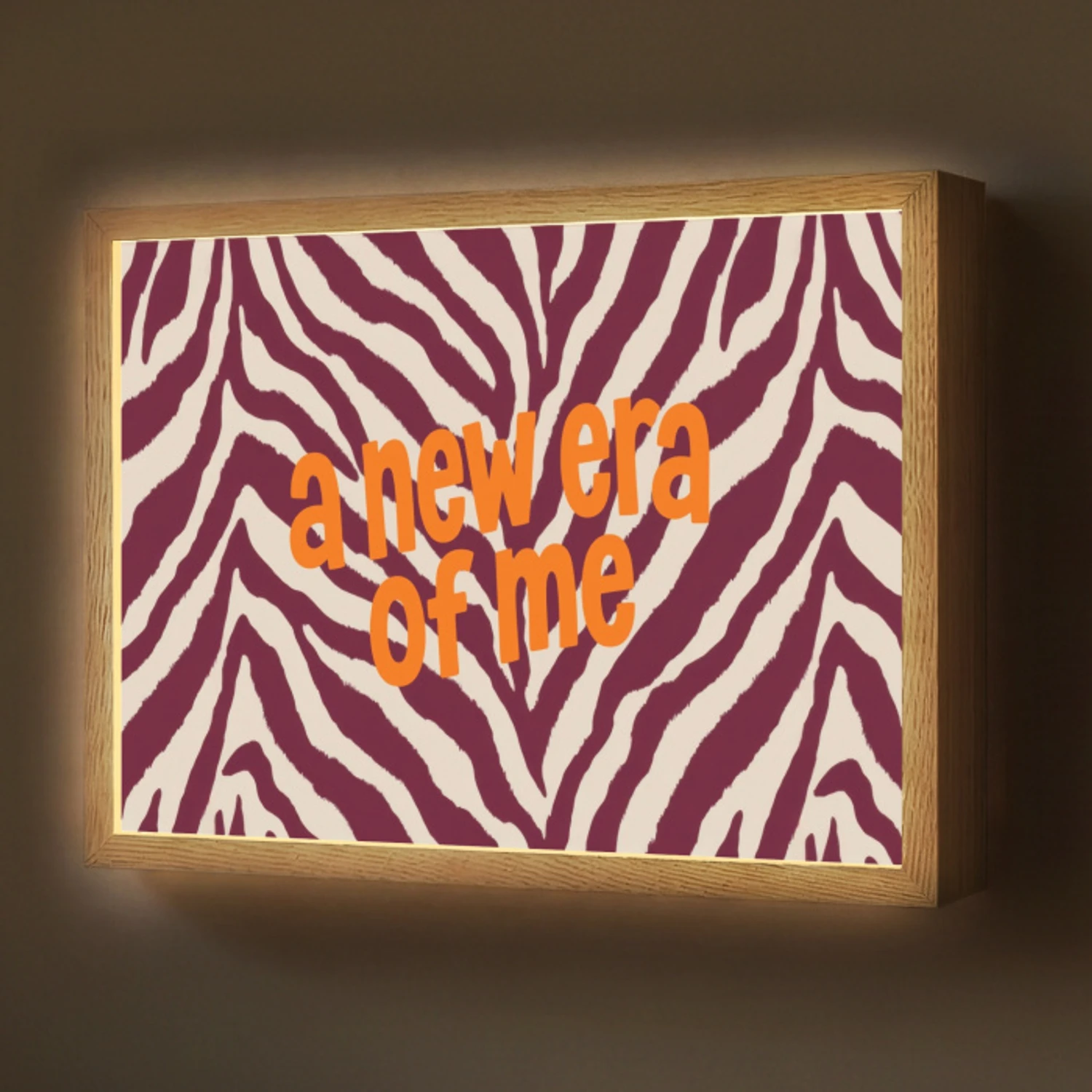 New era - Bordeaux - Zebraprint Light Box met batterij (Wandlamp) middel -z3d_website