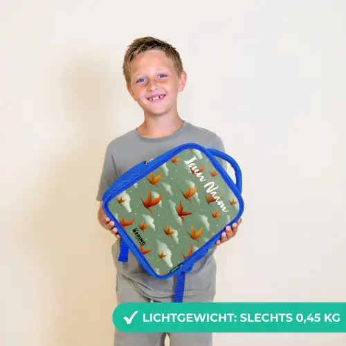Patroon - Dino - Pterosaurussen Kinderrugzak - Blauw middel -sfeer1_NL