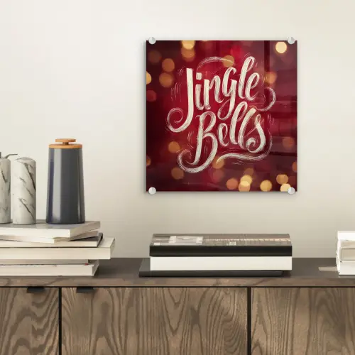 Jingle - Bells - Kerst - Rood plexiglas 5mm klein -sfeer1