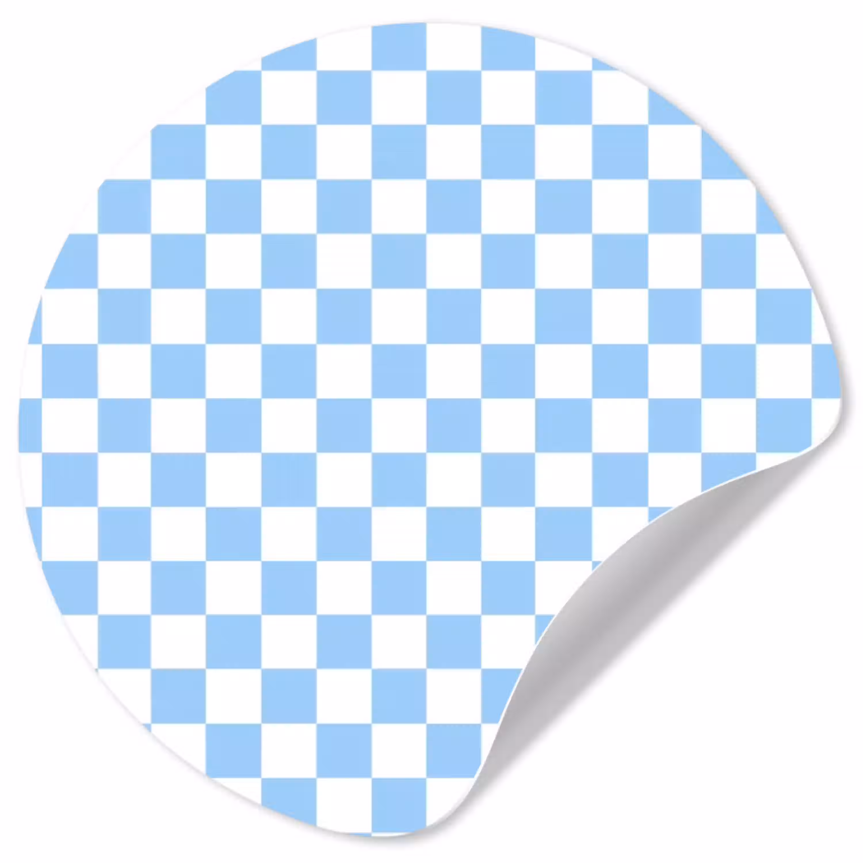 Schaakbord - Klassiek - Blauw Wandcirkel behangsticker klein 186 -3d