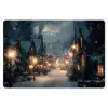 Winterdorp - Sneeuw - Donker Placemat vinyl groot -zzsfeer1_Kitchenyeah-website