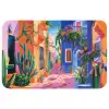 Geel - Blauw - Oranje - Huis Badmat klein -3d