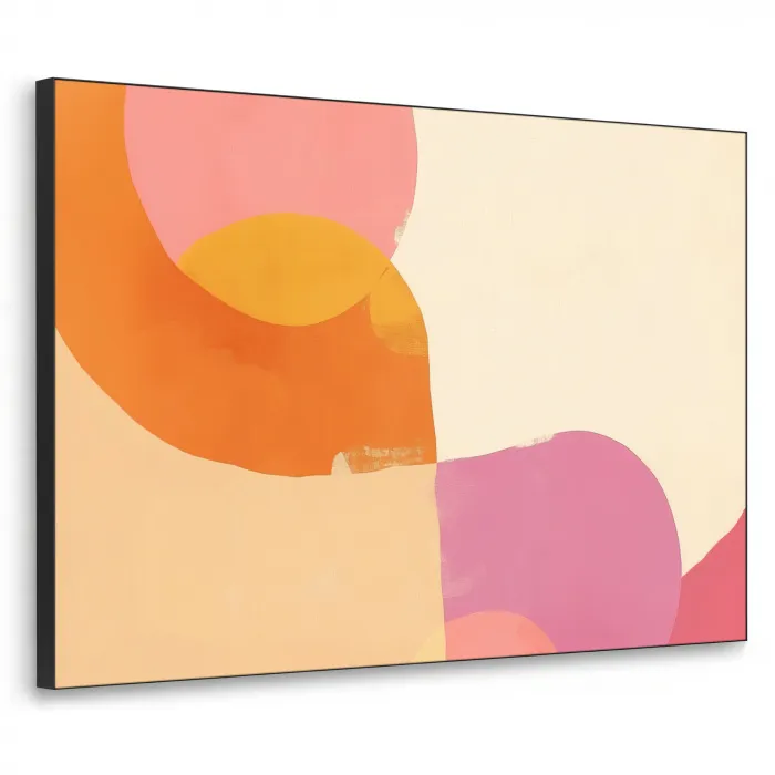 Vormen - Abstract - Kleurrijk Textielframe zwart klein -3d