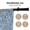 Abstract - Blauw - Bladeren Wandkleed katoen middel -sfeer2