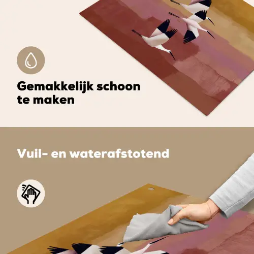 Vogels - Snavel - Abstract Inductie beschemer met haakjes klein -ky-schoon-nl