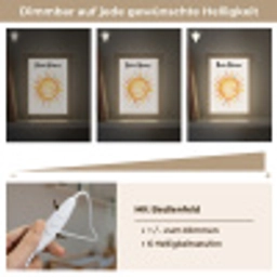Zon - Watercolor - Geel Light Box met kabel (Kinderlampje) klein -USP_dimbaarDE