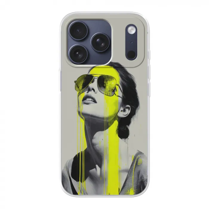 Vrouw - Bril - Verf Telefoonhoesje iPhone 17 Pro klein -3d