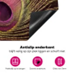 Pauw - Veren - Paars - Groen Inductie beschermer vinyl 3mm klein -wsfeer4_website