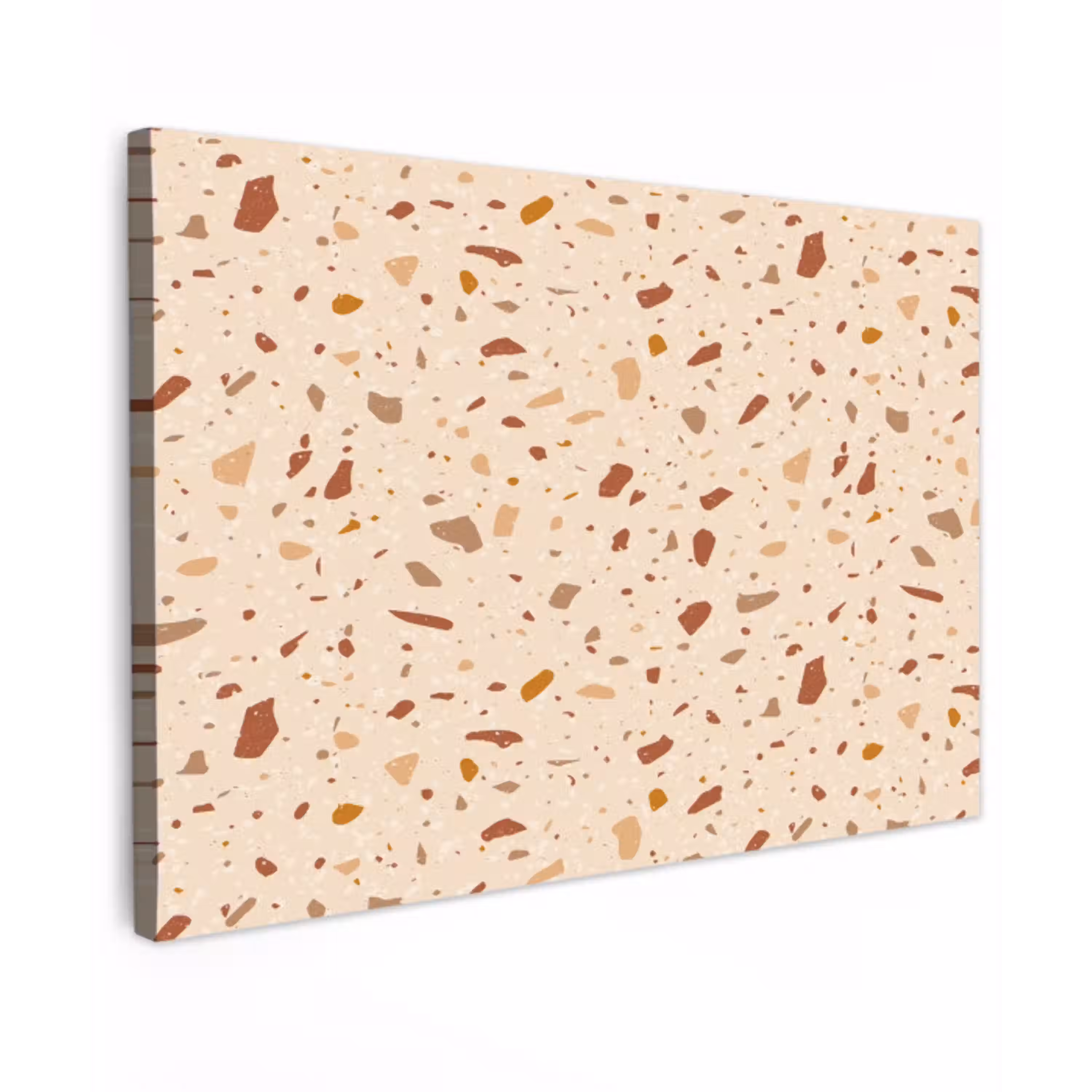 Terrazzo -  Patroon - Kleurrijk - Steen Tuinposter op houten frame 2 cm dik klein 845 -3d