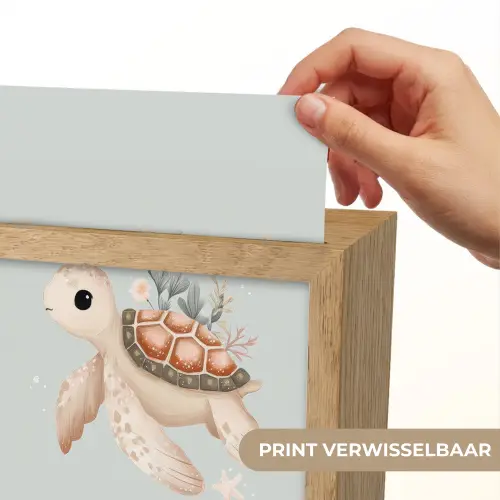 Zeeschildpad - Onderwaterwereld - Pastel Light Box met kabel (Kinderlampje) klein -USP_websiteprintNL