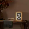 Blad - Wit - Minimalistisch Light Box met kabel (Tafellamp) klein -sfeer4