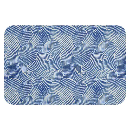 Modern - Abstract - Blauw WCmat klein 1009 -3d