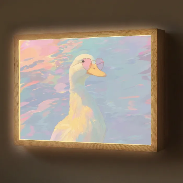 Eend - Zonnebril - Water Light Box met batterij (Wandlamp) middel -z3d_website