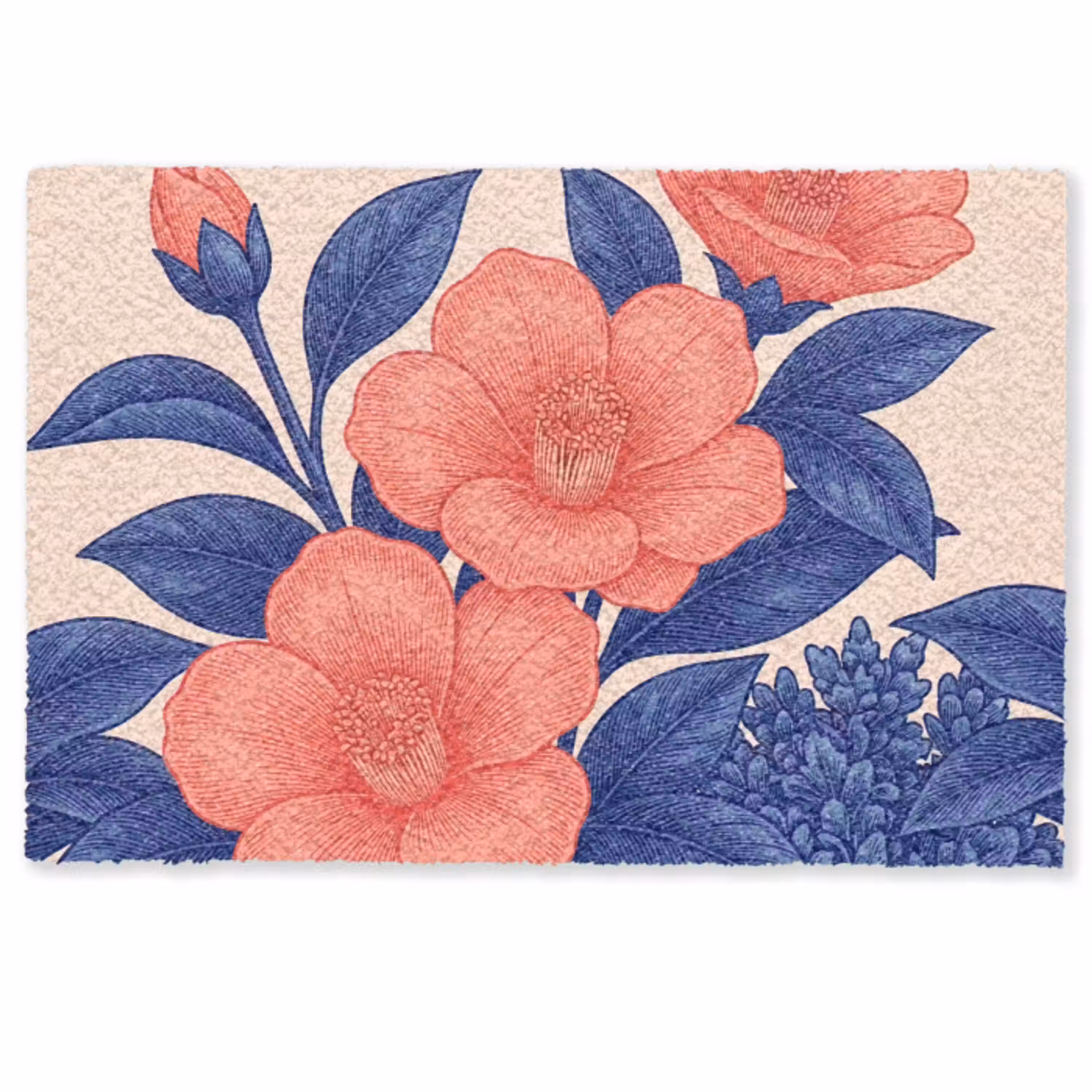 Bloemen - Bladeren - Botanisch Deurmat klein -zkaufland3d