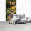 Pad - Bloemen - Park fotobehang vinyl groot -slaapkamer
