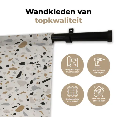 Terrazzo -  Patroon - Staal Wandkleed katoen klein 269 -sfeer2