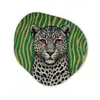 Panter - Zebrapatroon - Groen Wandcirkel Organisch Forex 3mm klein -3d