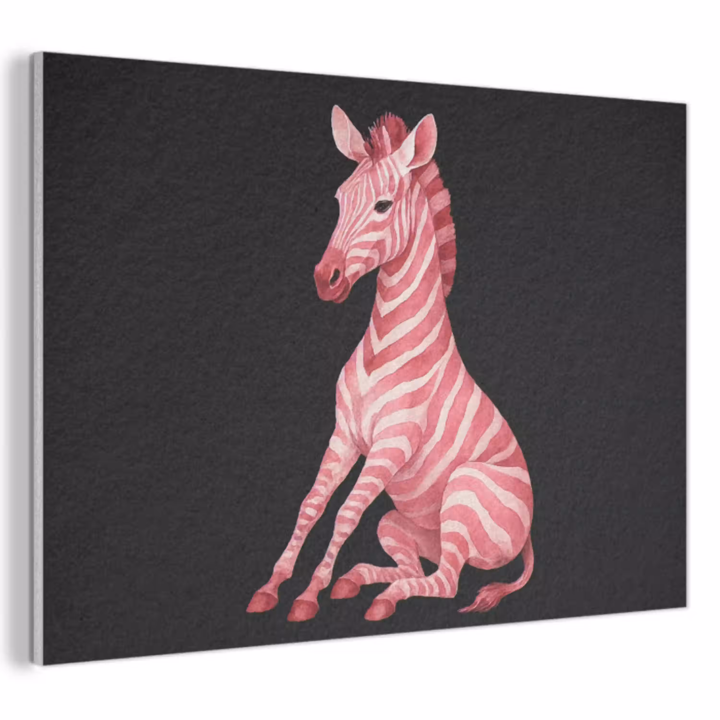 Zebra - Roze - Gestreept PET vilt klein -3d