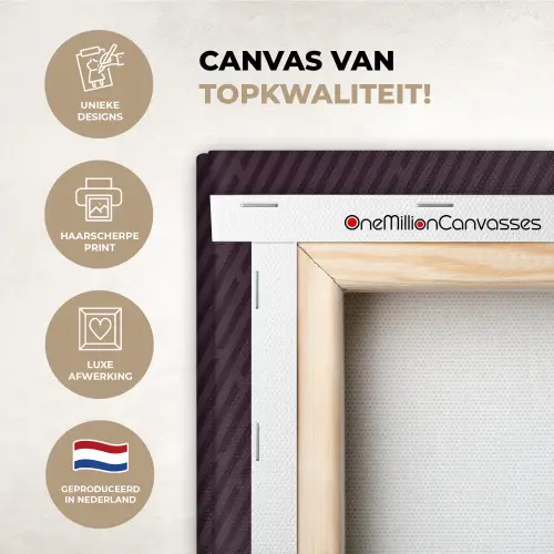 Donker - Paars - Patroon - Strepen canvas 2cm xxl 828 -sfeer2