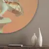 Kerkuil - Koksmuts - Oranje - Vogel Akoestische PET Vilt - Rond klein -sfeer5_closeup