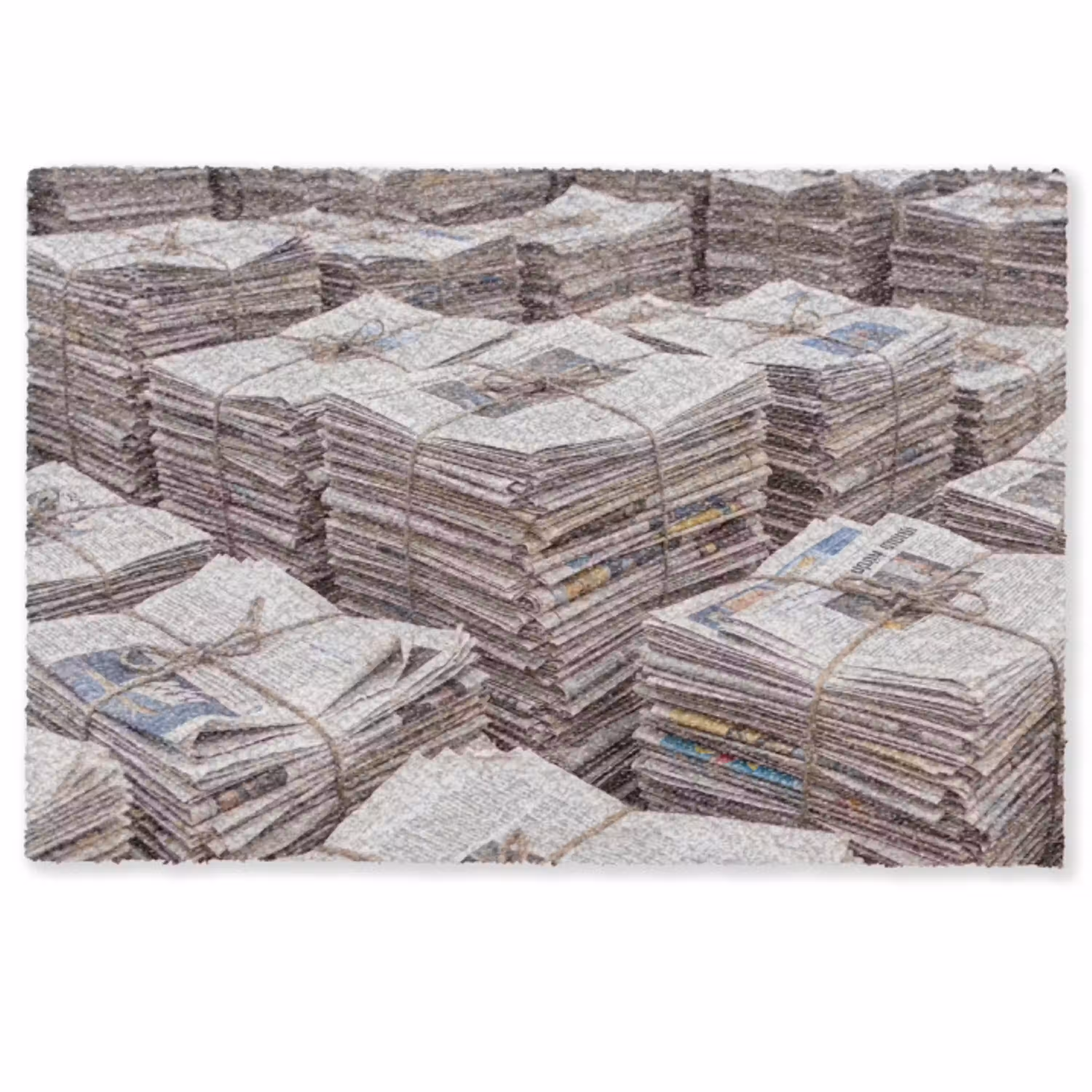 Kranten - Stapels - Touw - Informatie - Vintage Deurmat klein -zkaufland3d