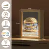 Delftsblauw - Goud - Burger Light Box met kabel (Tafellamp) klein -USP_FR