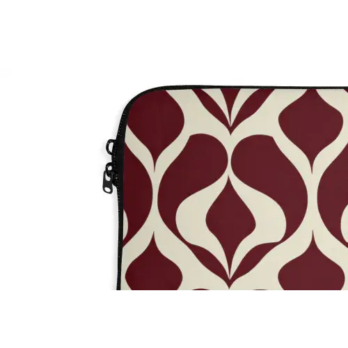 Rood - Druppelpatroon - Grafisch laptophoes neopreen klein 279 -detail