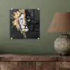Leeuw - Gesplitst - Zwart - Lijn plexiglas 5mm klein -sfeer3