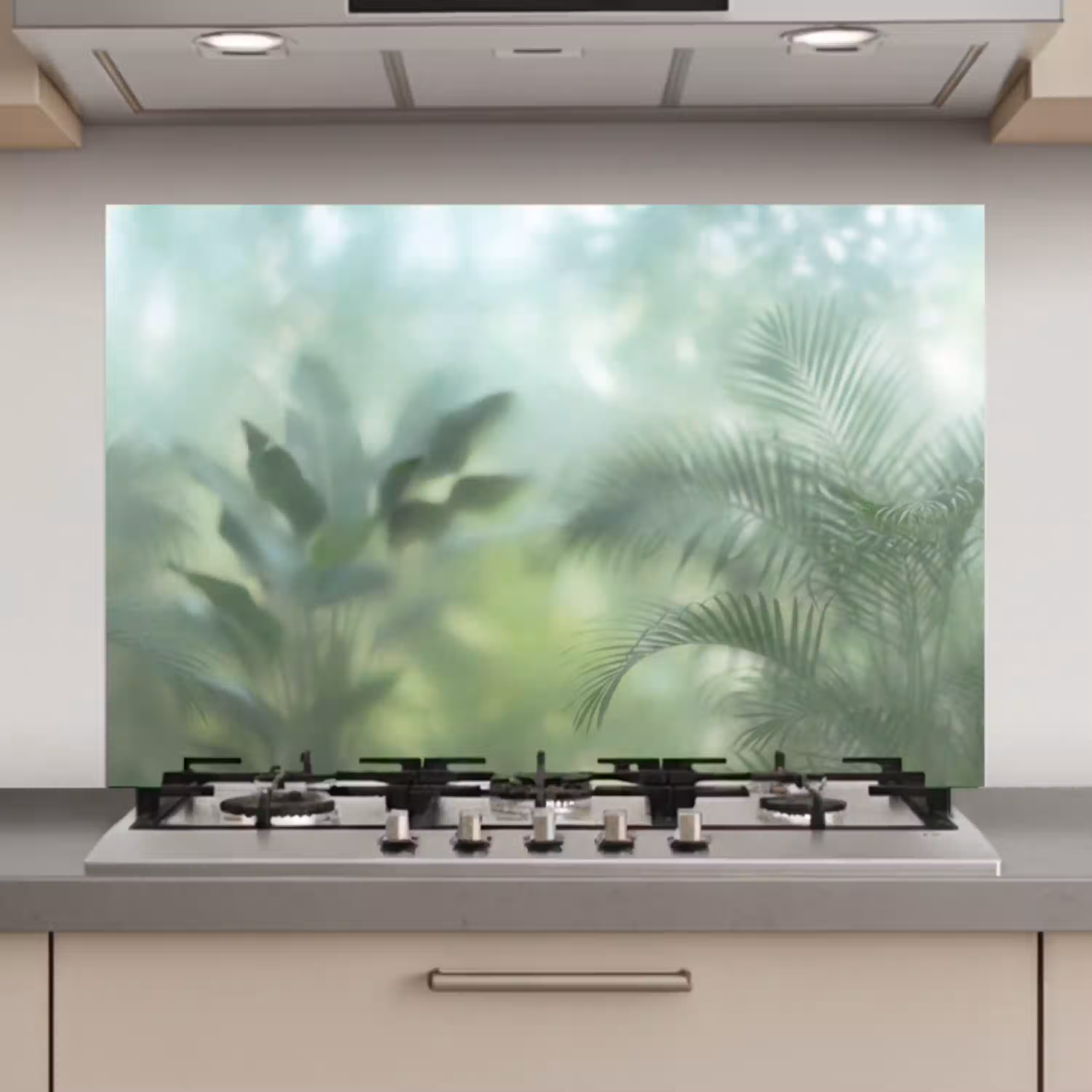 Natuur - Vervaagd - Groen - Abstract - Modern keuken achterwand spatscherm klein -3d_website