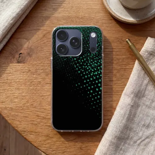 Gaming - Stippen - Groen - Vervagen Telefoonhoesje iPhone 17 Pro klein -sfeer1