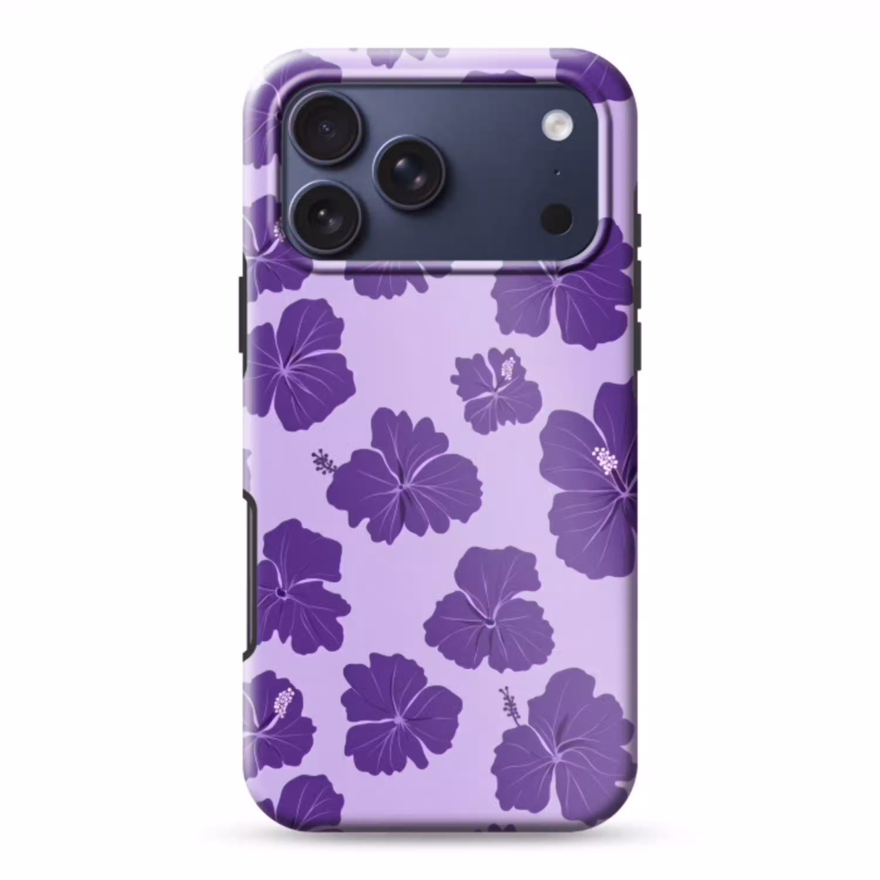 Hibiscus - Bloemen - Paars Toughcase MagSafe Apple iPhone 17 Pro Max klein 1019 -3d