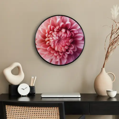 Dahlia - Bloem - Close up - Roze Fotolijst rond zonder passe partout klein -sfeer1