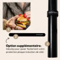 Vrouw - Hamburger - Bontjas Inductie beschermer vinyl 3mm middel -zzzzzzz-induclip_FR