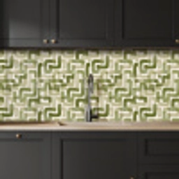 Modern - Grafisch - Groen keuken achterwand 2 middel 871 -sfeer1
