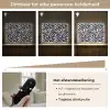 Bladvormen - Blauw - Patroon - Wit Light Box met batterij (Wandlamp) middel 907 -USP_dimbaarNL