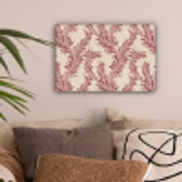 Bladeren - Linnen - Rood canvas 2cm klein 34 -sfeer1