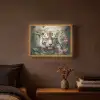 Tijger - Vlinders - Dieren - Jungle - Bloemen Light Box met batterij (Wandlamp) middel -sfeer4