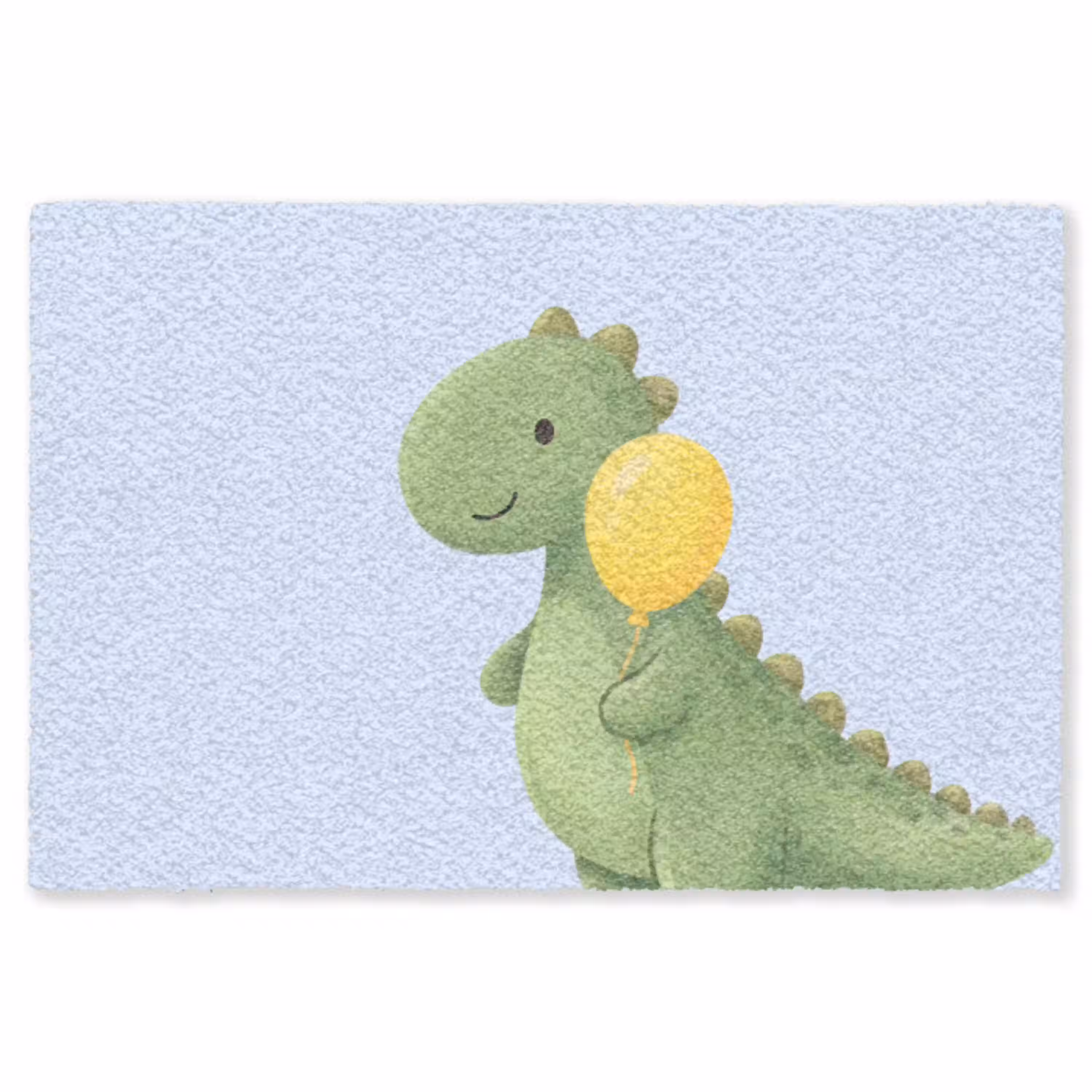 Dinosaurus - Ballon - Kinderkamer - Illustratie - Groen Vloerkleed Rechthoek klein -3d