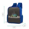 Blauwe auto met grijze vlammen Kinderrugzak - Blauw middel -productfoto_formaten
