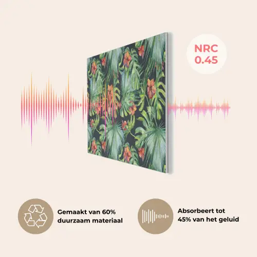 Bladeren - Bloemen - Jungle - Tropisch PET vilt middel -USP_NL