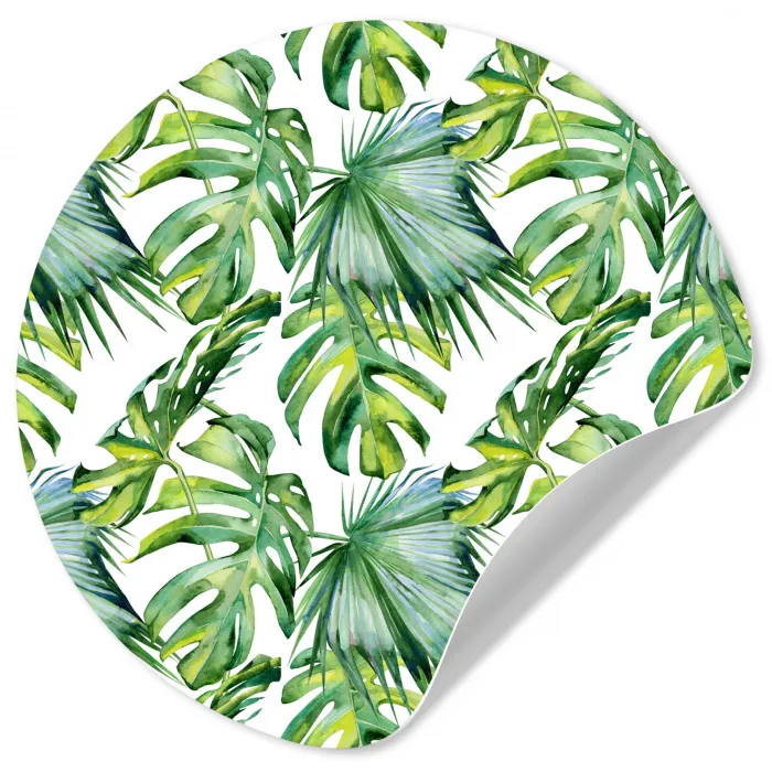 Bladeren - Monstera - Tropical - Jungle Wandcirkel behangsticker klein -3d