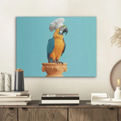 Papegaai - Koksmuts - Grappig - Vogel PET vilt klein -sfeer1