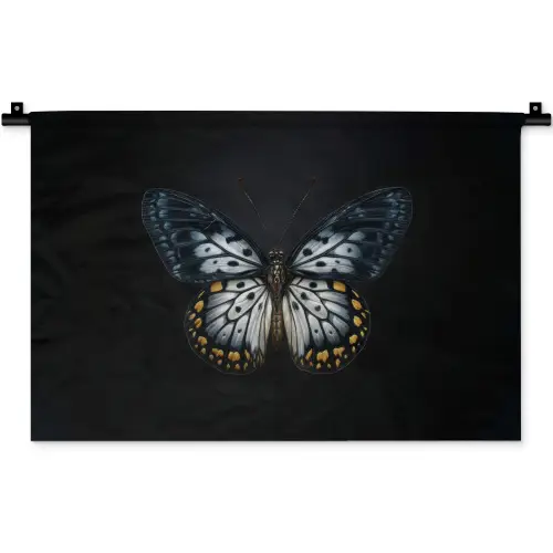 Vlinder - Monochroom - Balans Wandkleed katoen klein -zz3d