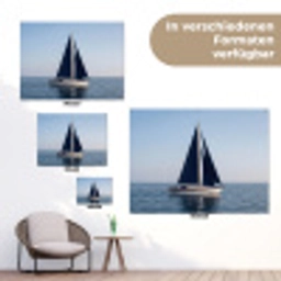 Zeilboot - Zee - Blauw tuinposter los doek klein -Xsfeer9_DE