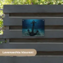 Anker - Ijzer - Zeebodem - Zand tuinposter los doek klein -sfeer3
