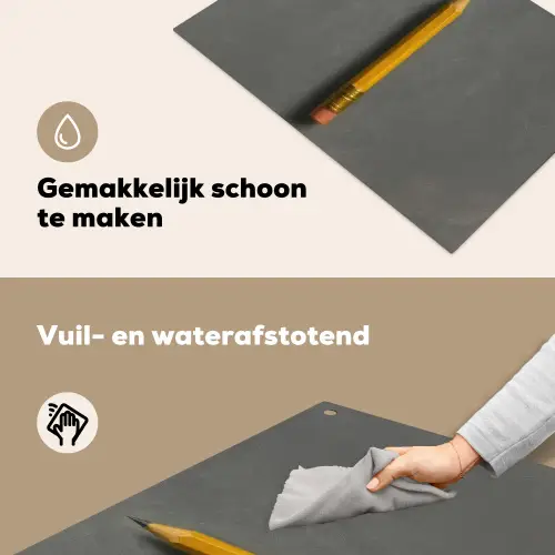 Potlood - Schilderij - Geel Inductie beschemer met haakjes klein -ky-schoon-nl