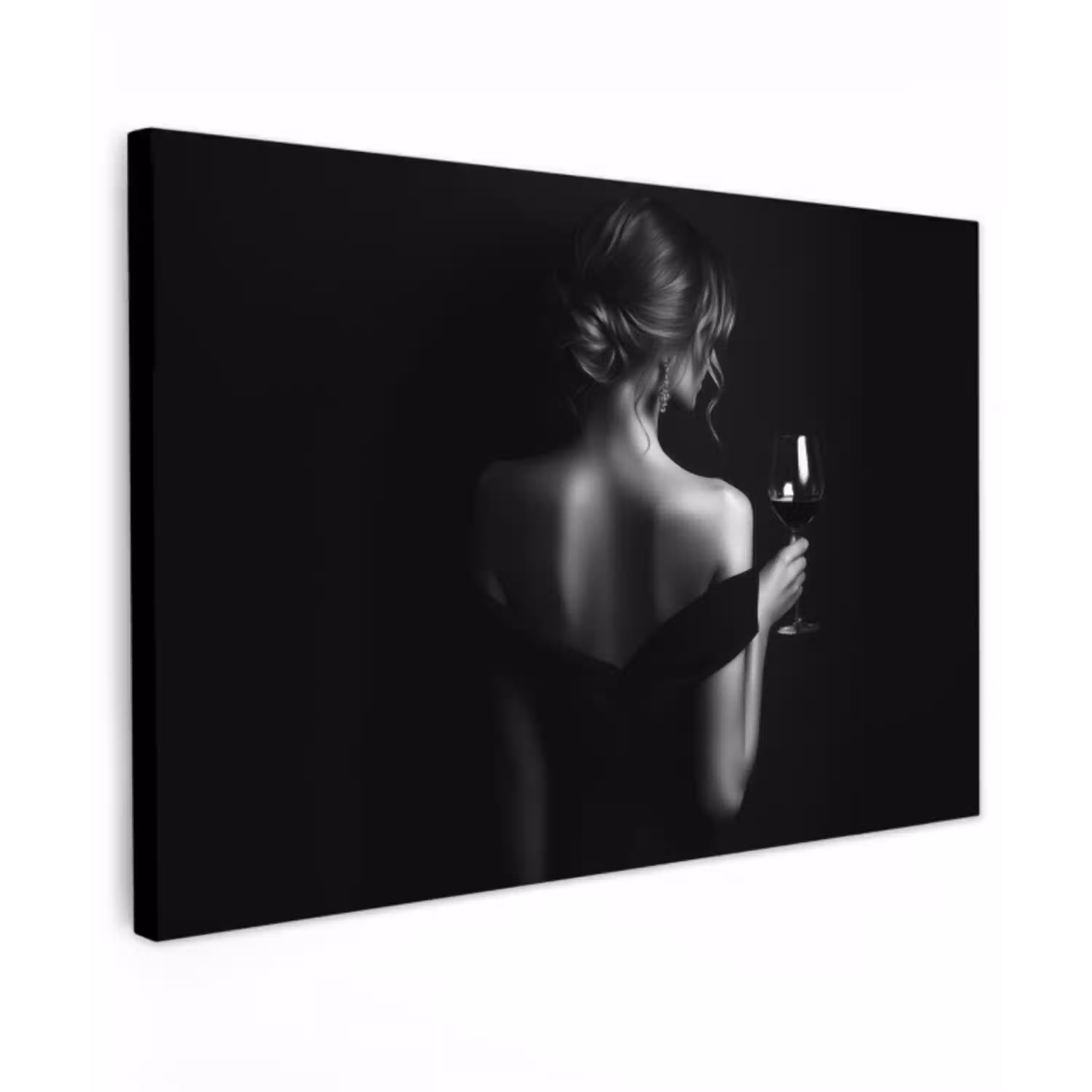 Vrouw - Wijn - Jurk canvas 2cm klein -z3d