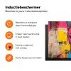 Vrouwengezicht - Krantenpapier - Abstract - Roze Inductie beschermer vinyl 3mm klein -zzzzzzz-td-ups