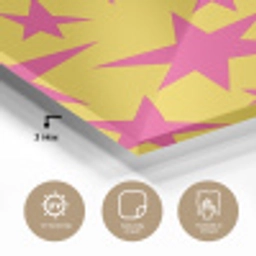 Sterren - Patroon - Roze - Geel plexiglas 5mm klein 11 -sfeer2